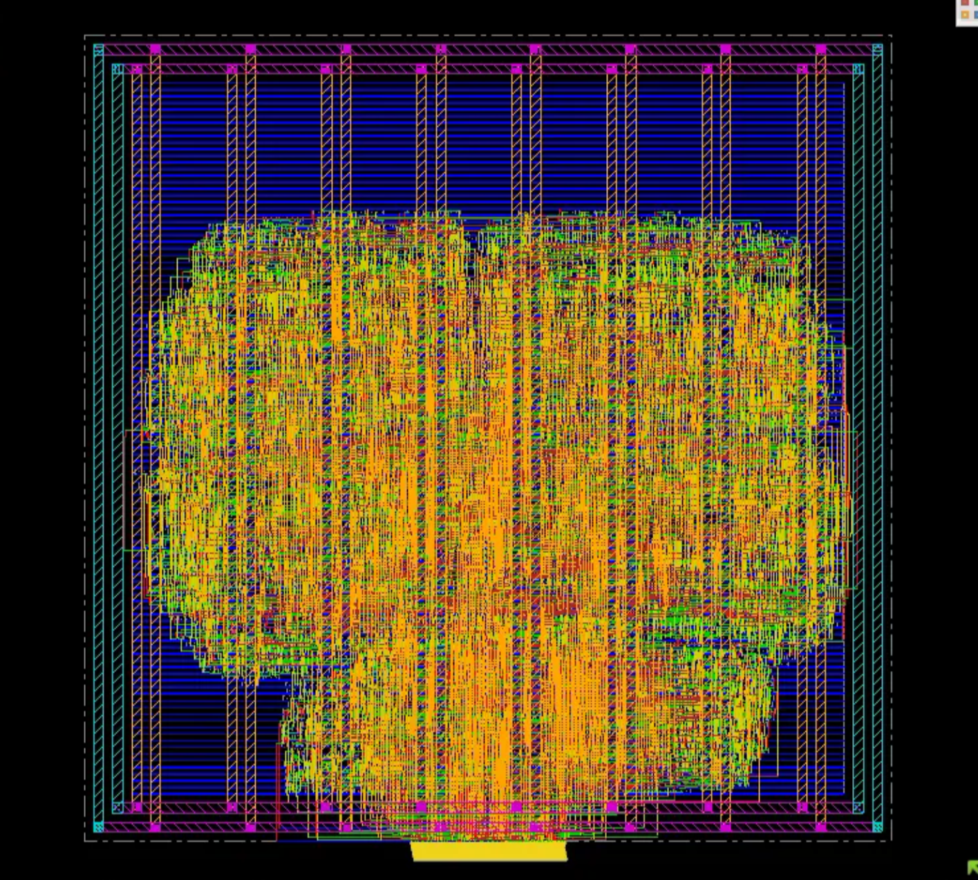 Standard-Cell CPU physical design view